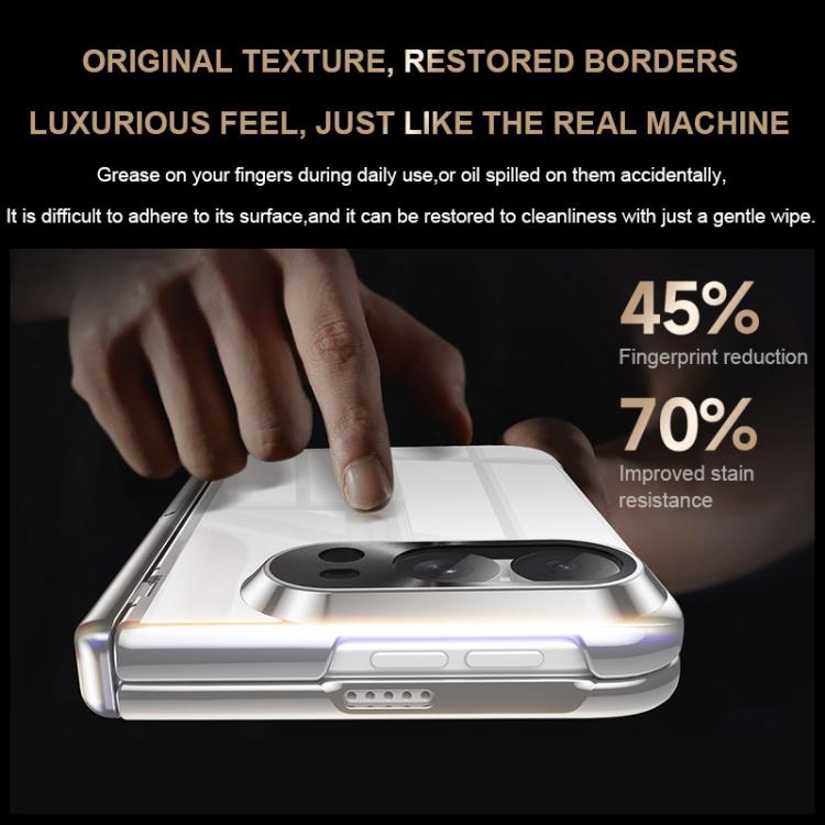 Intergrated Shell And Flim Electroplating Transparent Hinge Holder Phone Case, For iPhone Duo