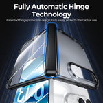 Integrated Shell And Flim Translucent Spring Hinge Phone Case, For iPhone Duo