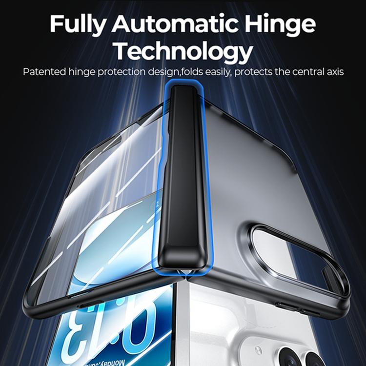 Integrated Shell And Flim Translucent Spring Hinge Phone Case, For iPhone Duo