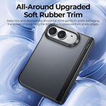 Integrated Shell And Flim Translucent Spring Hinge Phone Case, For iPhone Duo