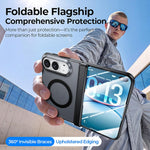 Intergrated Shell and Flim Translucent Spring Hinge Magnetic Phone Case, For iPhone Duo
