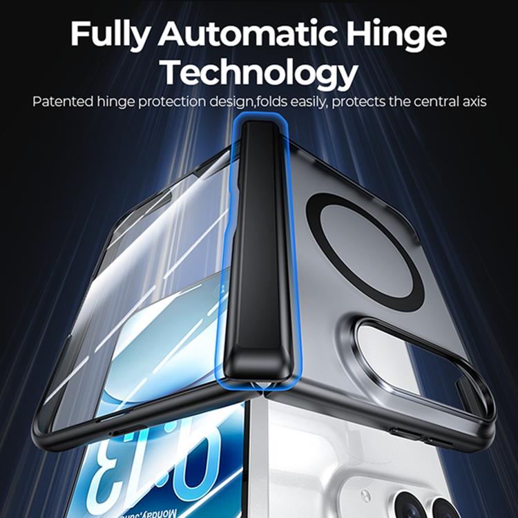 Intergrated Shell and Flim Translucent Spring Hinge Magnetic Phone Case, For iPhone Duo