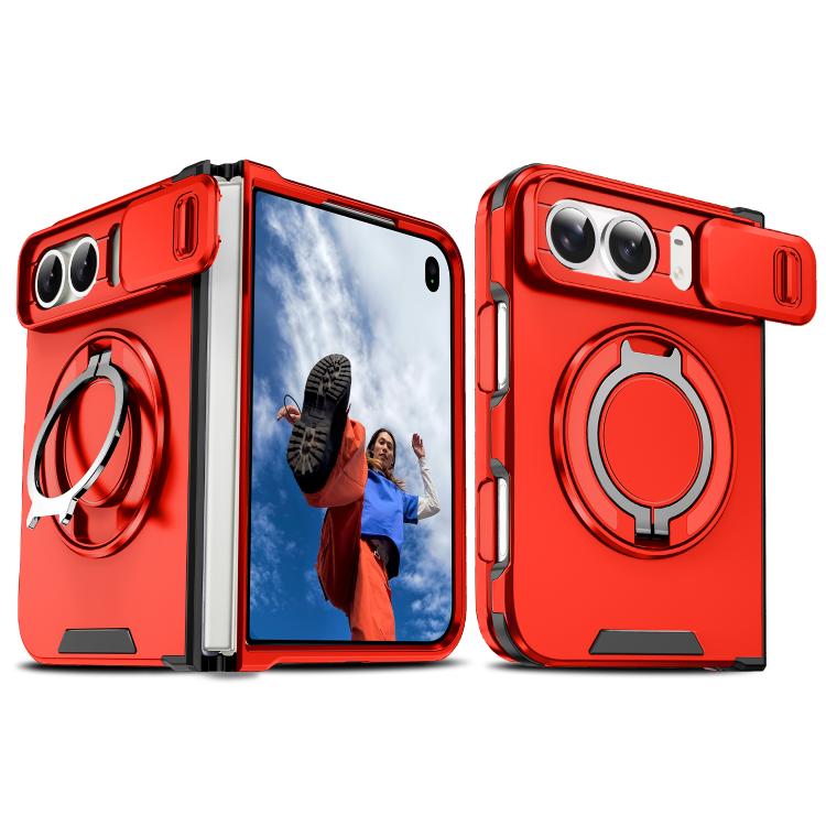 Sliding Camshield Ring Holder Phone Case, For iPhone Duo