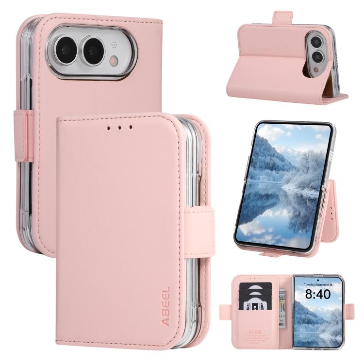 ABEEL RFID Side Buckle Leather Phone Case, For iPhone Duo