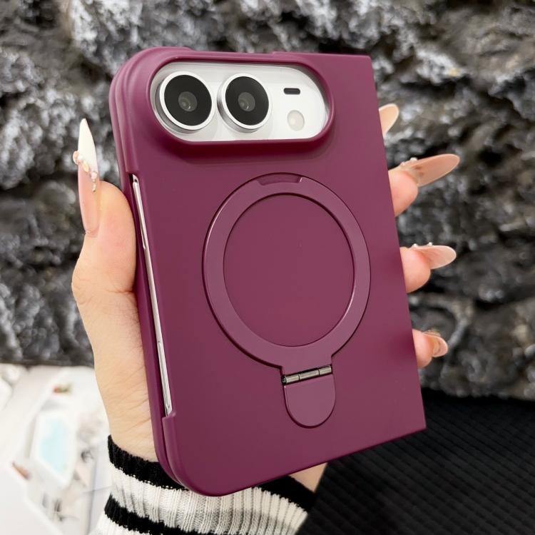 Skin Feel Frosted Rotation Holder Phone Case, For iPhone Duo