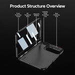 GKK Integrated Phantom CD Pattern Magnetic Folding Hinge Full Coverage Phone Case, For iPhone Duo