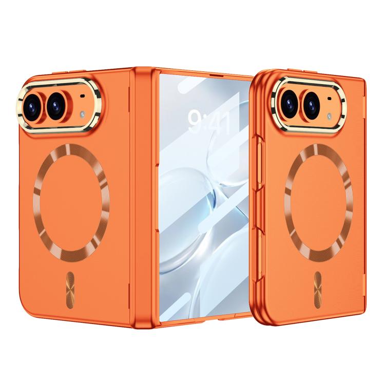 GKK Integrated Phantom CD Pattern Magnetic Folding Hinge Full Coverage Phone Case, For iPhone Duo