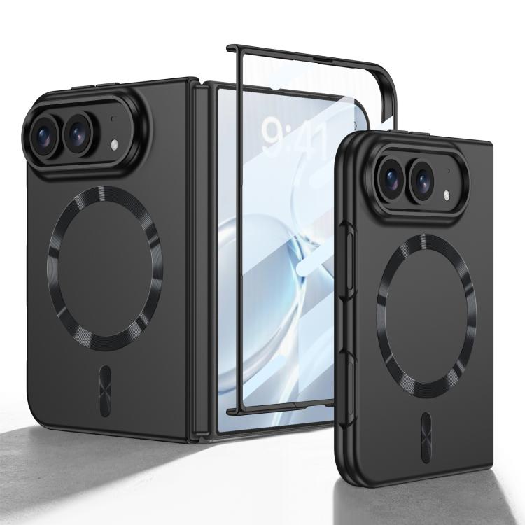GKK Integrated Ultra-thin Full Coverage CD Pattern Magnetic Phone Case, For iPhone Duo