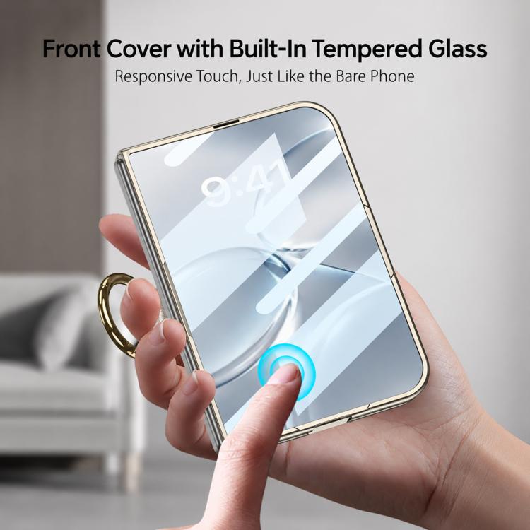GKK Integrated Ultra-thin PC Full Coverage Phone Case with Ring Holder, For iPhone Duo
