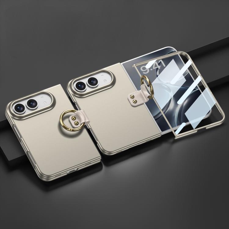 GKK Integrated Ultra-thin PC Full Coverage Phone Case with Ring Holder, For iPhone Duo