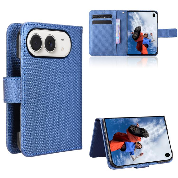 Diamond Texture Leather Phone Case, For iPhone Duo