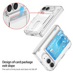 Magnetic Hinge Shockproof Phone Case with Card Slort, For iPhone Duo