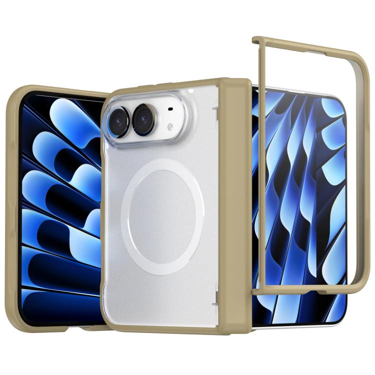 Hinge Magnetic Ring Integrated Film Phone Case, For iPhone Duo