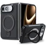 F12 360 Rotation Magnetic Holder PU Phone Case, For iPhone Duo