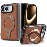 F12 360 Rotation Magnetic Holder PU Phone Case, For iPhone Duo