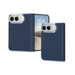 Electroplated Carbon Fiber Pattern Folding Phone Case with Hinge, For iPhone Duo