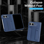 Jinghong Foldable Holder Hinge Shockproof Phone Case with Pen, For iPhone Duo