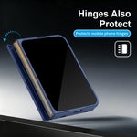 Jinghong Foldable Holder Hinge Shockproof Phone Case with Pen, For iPhone Duo