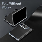 Frosted Leather Hinge Shockproof Phone Case, For iPhone Duo