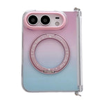 Gradient Side Buckle Hinge Rotating Holder Magnetic Phone Case, For iPhone Duo