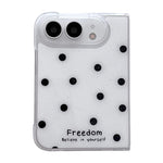 Glitter Powder Dots Pattern Phone Case, For iPhone Duo