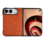 Impression Camellia Pattern Protective Phone Case, For iPhone Duo