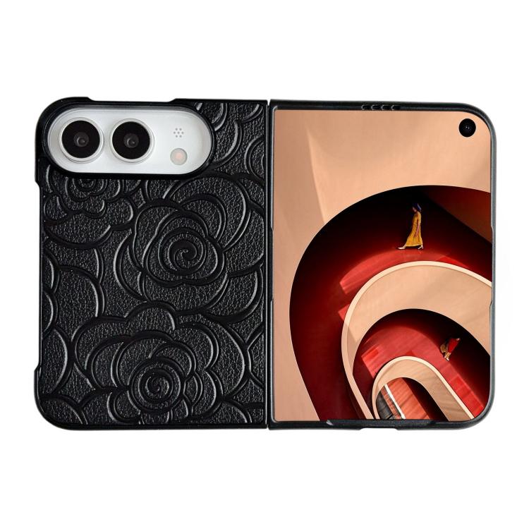 Impression Camellia Pattern Protective Phone Case, For iPhone Duo