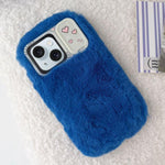 Plush Soft-Touch Camshield Phone Case with Holder, For iPhone 15