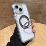 Crystal Shield 360 Degrees Rotating Magnetic Holder Phone Case, For iPhone 15