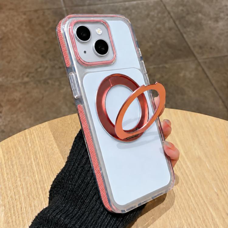 Crystal Shield 360 Degrees Rotating Magnetic Holder Phone Case, For iPhone 15