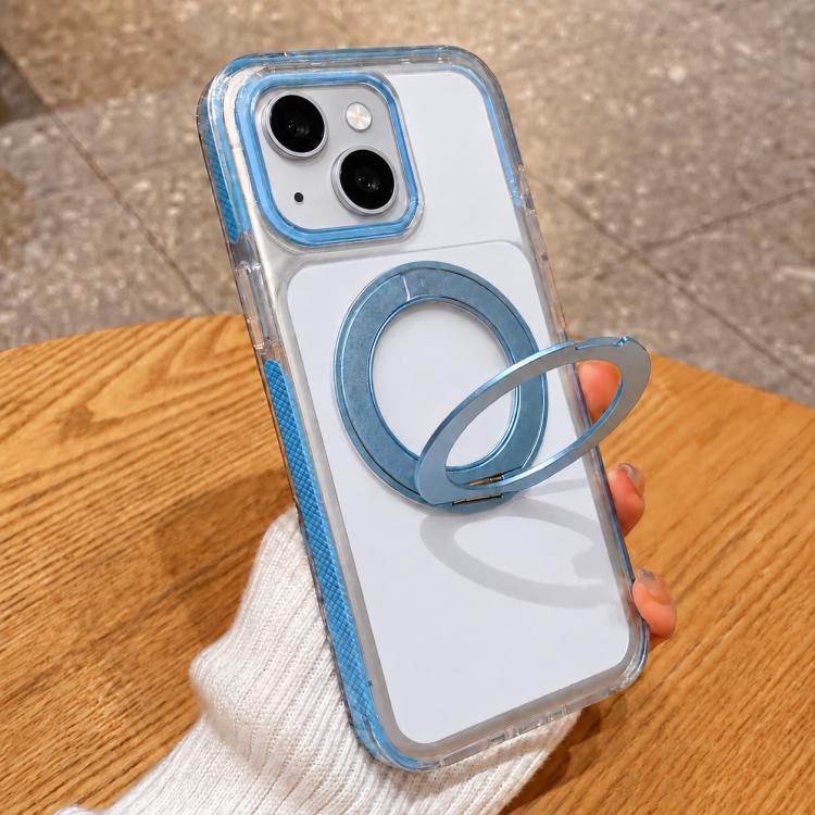 Crystal Shield 360 Degrees Rotating Magnetic Holder Phone Case, For iPhone 15