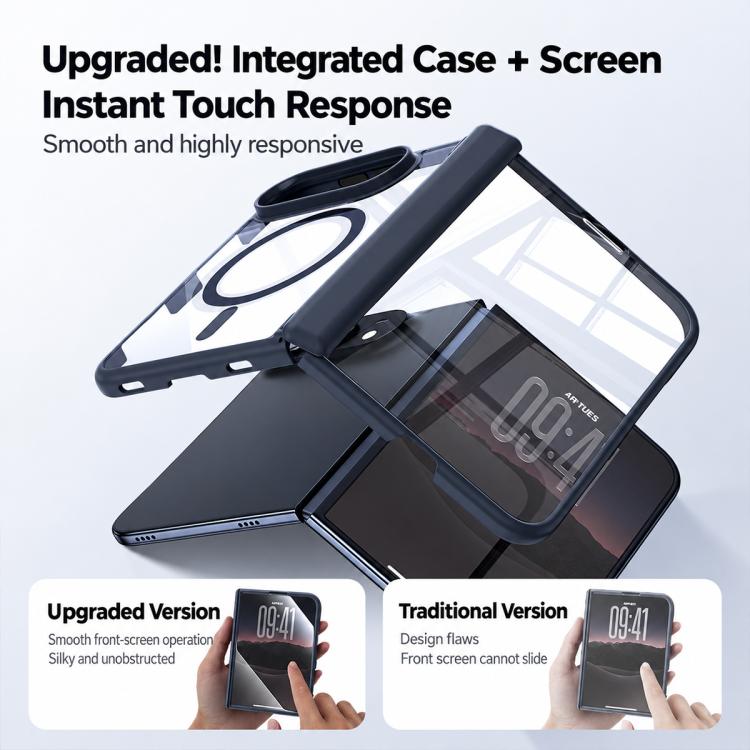 Spring Hinge Magnetic Integrated Film Phone Case, For iPhone Duo