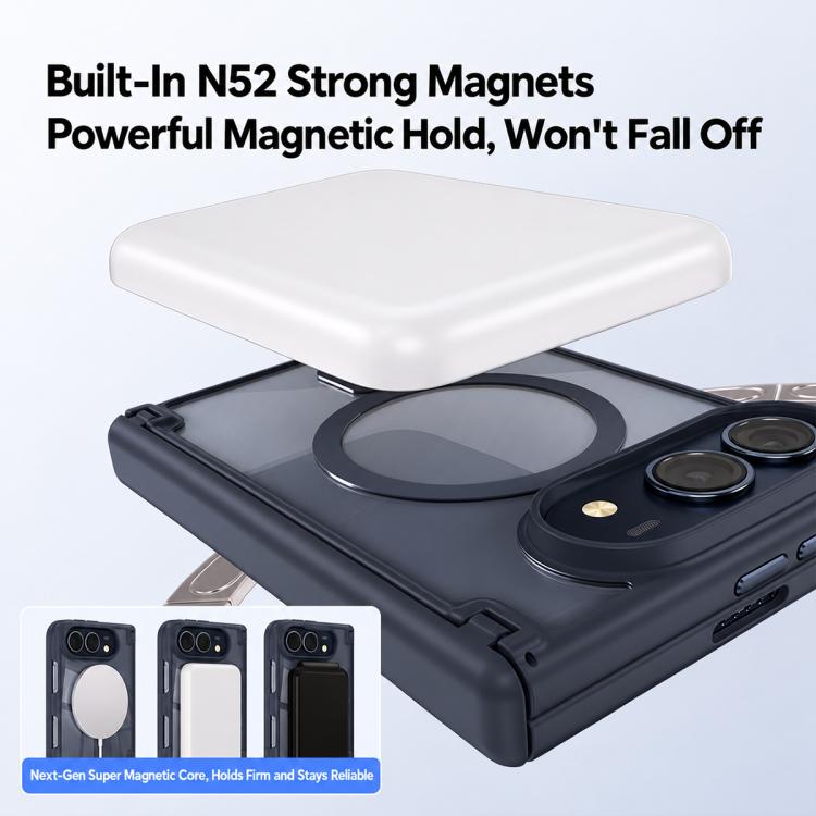 Spring Hinge Magnetic Integrated Film Phone Case, For iPhone Duo