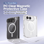 Spring Hinge Magnetic Clear PC Phone Case, For iPhone Duo
