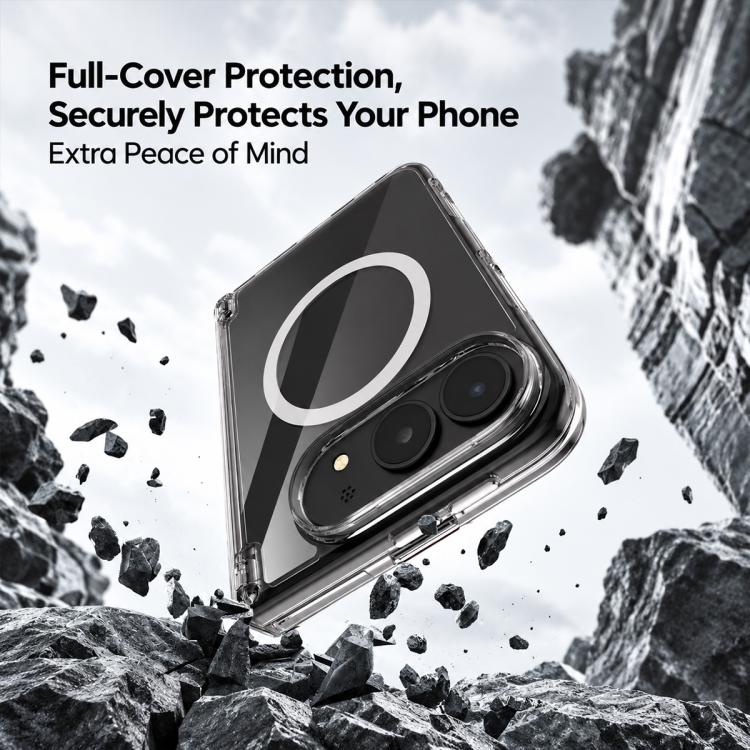 Spring Hinge Magnetic Clear PC Phone Case, For iPhone Duo