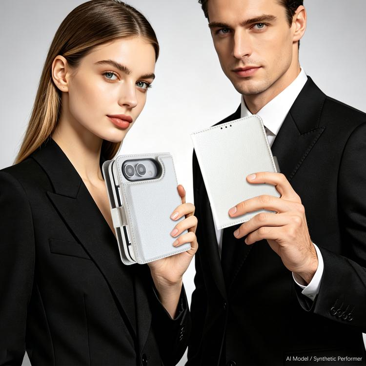 Solid Color Multifunctional Folding Leather Phone Case, For iPhone  Duo
