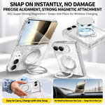 Integrated Phantom Armor Hinge 360 Rotating Holder Magnetic Phone Case, For iPhone Duo