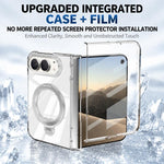 Integrated Phantom Armor Hinge 360 Rotating Holder Magnetic Phone Case, For iPhone Duo