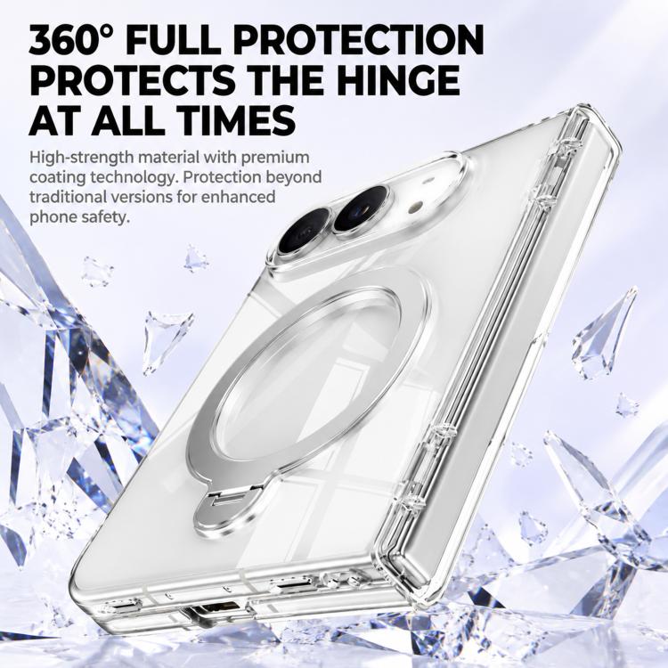 Integrated Phantom Armor Hinge 360 Rotating Holder Magnetic Phone Case, For iPhone Duo