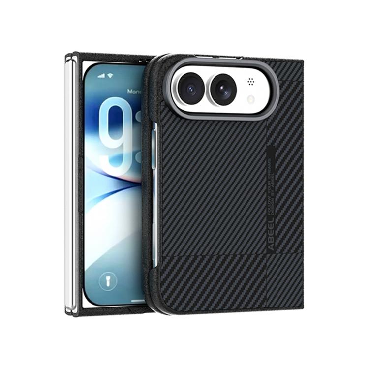 ABEEL 6D Micro Embossed Texture Magnetic Phone Case, For iPhone Duo