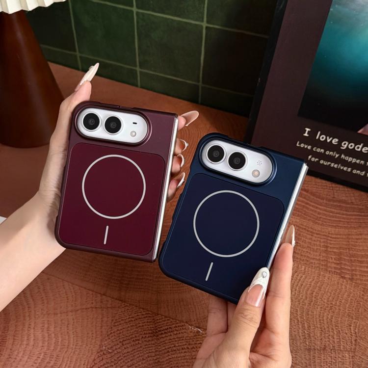 Solid Color Shockproof Magnetic PC Phone Case, For iPhone Duo