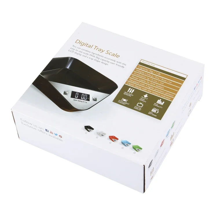 เครื่องชั่งครัว LED รูปชาม 5000 กรัม x 1 กรัม, 5000 กรัม x 1 กรัม