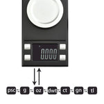 MH-8028 เครื่องชั่งอิเล็กทรอนิกส์แบบพกพาความแม่นยำสูงสำหรับเครื่องประดับ เพชร พลอย 100g x 0.001g พร้อมหน้าจอ LCD ขนาด 1.6 นิ้ว, 100g/0.001g