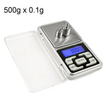 MH-100 เครื่องชั่งอิเล็กทรอนิกส์แบบพกพาขนาดเล็กความแม่นยำสูง 500g x 0.1g พร้อมหน้าจอ LCD ขนาด 1.6 นิ้ว สำหรับชั่งโทรศัพท์มือถือ, 500g/0.1g