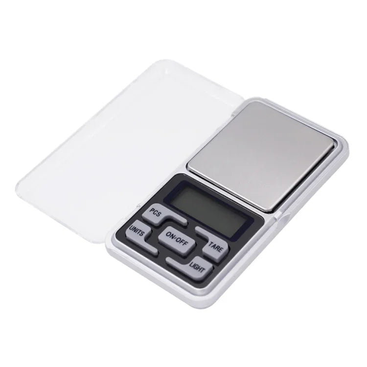 MH-100 เครื่องชั่งอิเล็กทรอนิกส์แบบพกพาขนาดเล็กความแม่นยำสูง 500g x 0.1g พร้อมหน้าจอ LCD ขนาด 1.6 นิ้ว สำหรับชั่งโทรศัพท์มือถือ, 500g/0.1g