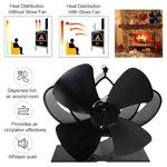 YL201 4-Blade High Temperature Metal Heat Powered Fireplace Stove Fan, YL201 (Black), YL201 (Bronze), YL201 (Grey), YL201 (Gold), YL201 (Rose Red), YL201 (Silver)