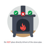 YL401 3-Blade High Temperature Metal Heat Powered Fireplace Stove Fan, YL401 (Black), YL401 (Bronze), YL401 (Gold), YL401 (Silver), YL401 (White)