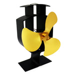 YL401 3-Blade High Temperature Metal Heat Powered Fireplace Stove Fan, YL401 (Black), YL401 (Bronze), YL401 (Gold), YL401 (Silver), YL401 (White)