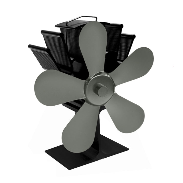 YL602 5-Blade High Temperature Metal Heat Powered Fireplace Stove Fan, YL602 (Black), YL602 (Bronze), YL602 (Grey), YL602 (Gold), YL602 (Rose Red), YL602 (Silver)