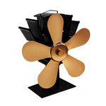 YL602 5-Blade High Temperature Metal Heat Powered Fireplace Stove Fan, YL602 (Grey), YL602 (Gold), YL602 (Rose Red), YL602 (Silver), YL602 (Black), YL602 (Bronze)